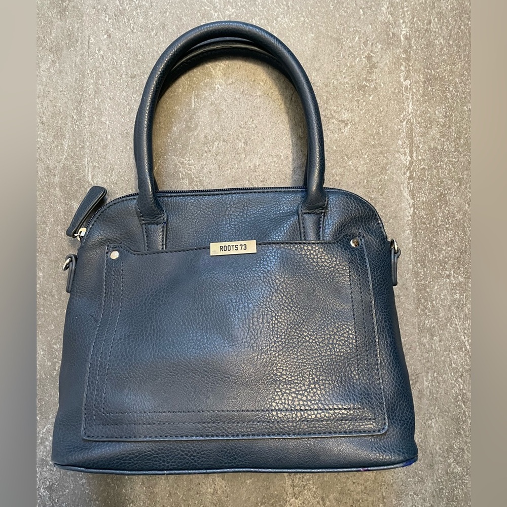 Roots 73 Navy Blue Vegan (?) Leather Women's Bag